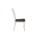 Madelyn Ladder Back Side Chairs Dark Cocoa and Coastal White (Set of 2) 110382