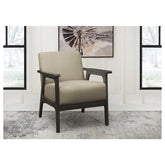 Accent Chair, Light Brown 100% Polyester 1103BR-1