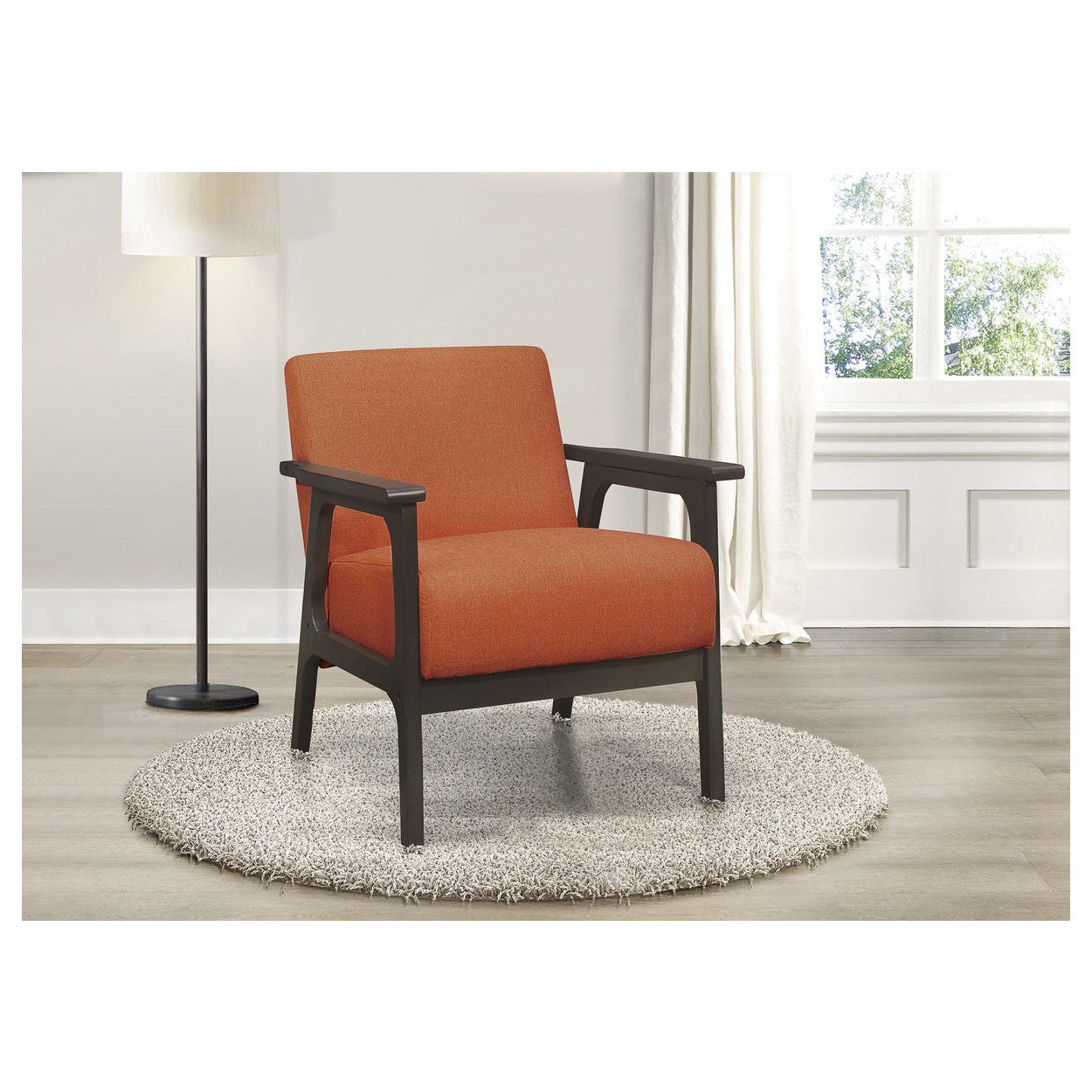 Accent Chair, Orange 100% Polyester 1103RN-1