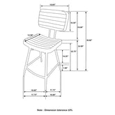 Partridge Upholstered Counter Height Stools with Footrest (Set of 2) 110649