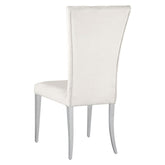 Kerwin Tufted Upholstered Side Chair (Set of 2) White and Chrome 111102