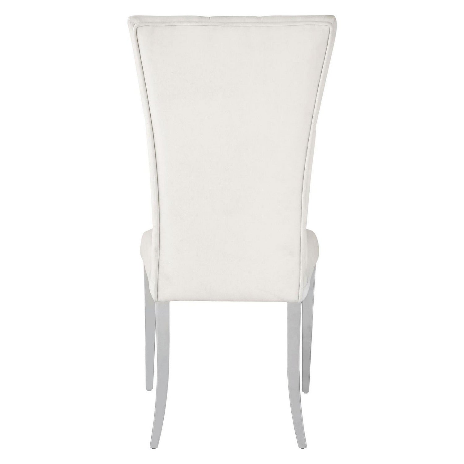 Kerwin Tufted Upholstered Side Chair (Set of 2) White and Chrome 111102