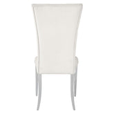 Kerwin Tufted Upholstered Side Chair (Set of 2) White and Chrome 111102