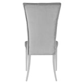 Kerwin Tufted Upholstered Side Chair (Set of 2) Grey and Chrome 111103