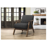 ACCENT CHAIR, DARK GRAY FABRIC (3A) 1138DG-1