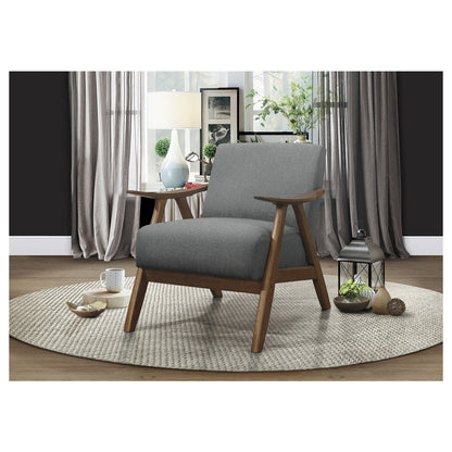 ACCENT CHAIR, GRAY FABRIC (3A) 1138GY-1