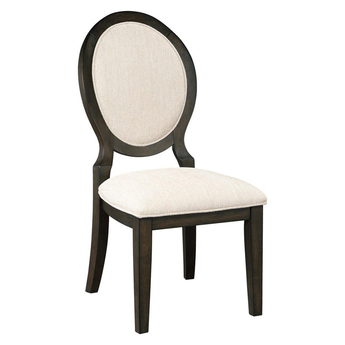 Twyla Upholstered Dining Chairs with Oval Back (Set of 2) Cream and Dark Cocoa 115102