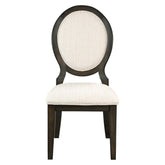 Twyla Upholstered Dining Chairs with Oval Back (Set of 2) Cream and Dark Cocoa 115102