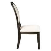 Twyla Upholstered Dining Chairs with Oval Back (Set of 2) Cream and Dark Cocoa 115102