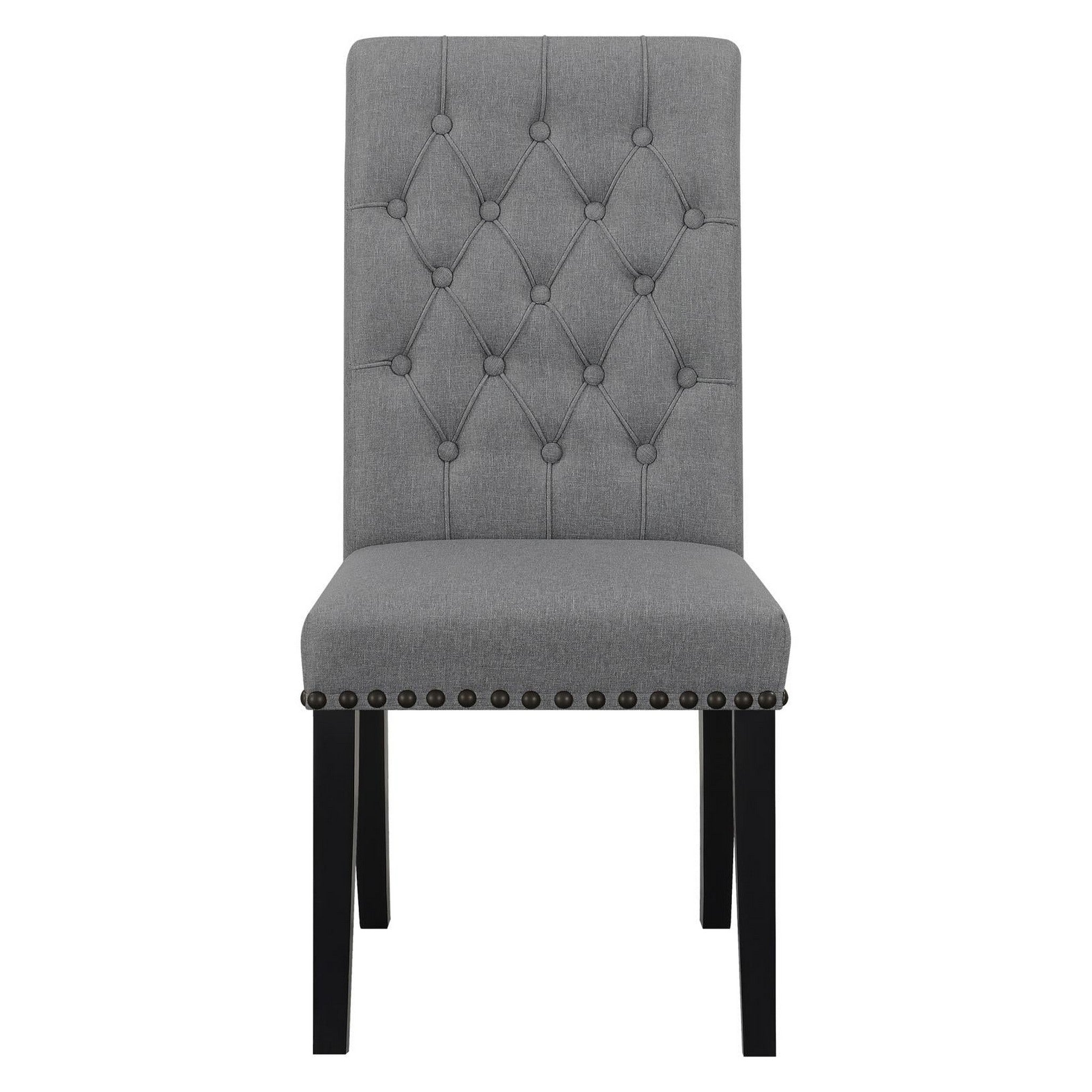 Alana Upholstered Tufted Side Chairs with Nailhead Trim (Set of 2) 115162