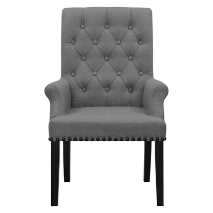 Alana Upholstered Tufted Arm Chair with Nailhead Trim 115163