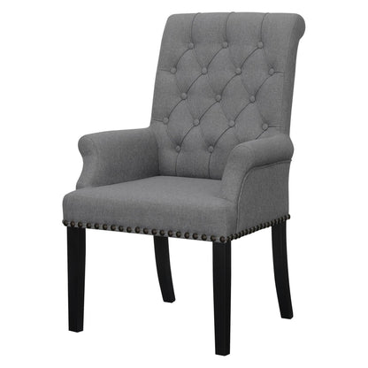 Alana Upholstered Tufted Arm Chair with Nailhead Trim 115163