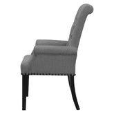 Alana Upholstered Tufted Arm Chair with Nailhead Trim 115163