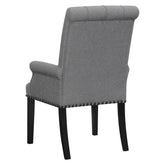 Alana Upholstered Tufted Arm Chair with Nailhead Trim 115163