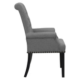 Alana Upholstered Tufted Arm Chair with Nailhead Trim 115163