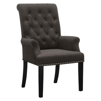 Alana Upholstered Tufted Arm Chair with Nailhead Trim 115173