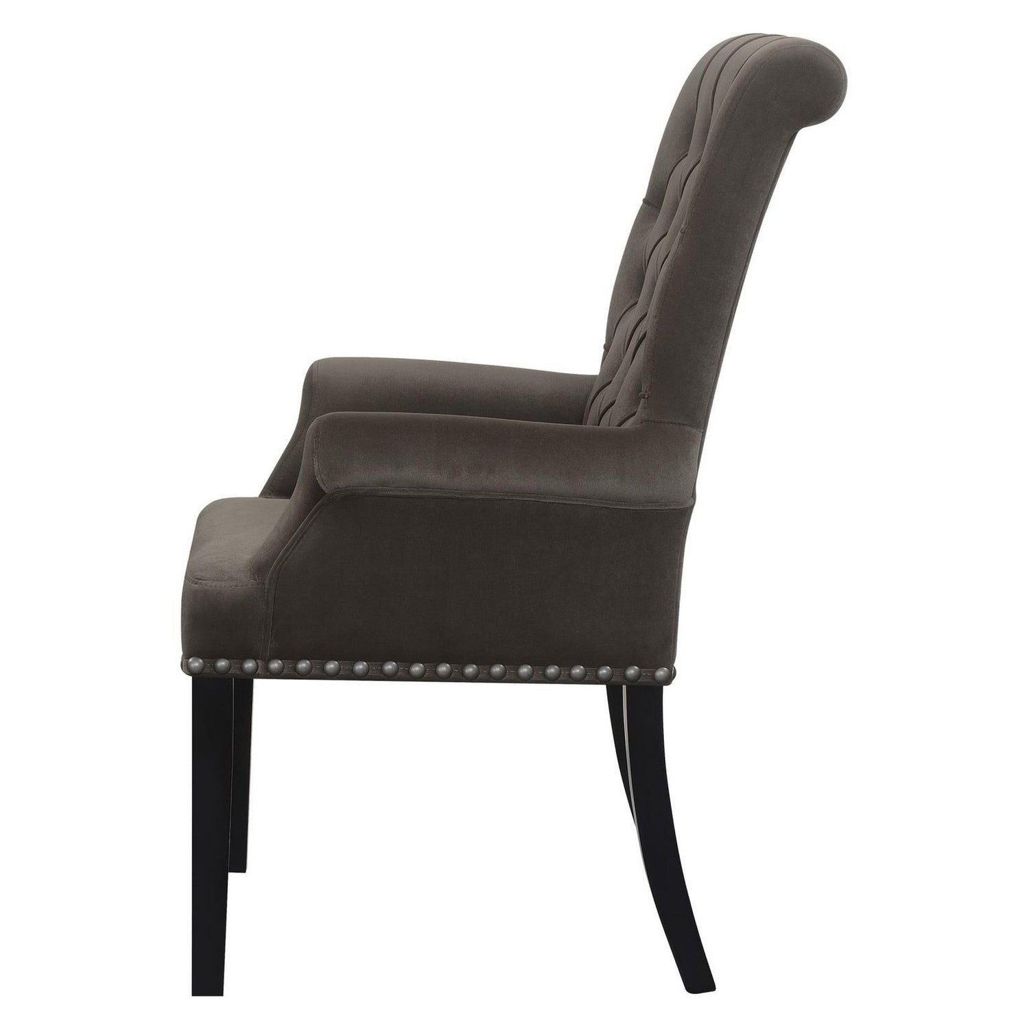 Alana Upholstered Tufted Arm Chair with Nailhead Trim 115173