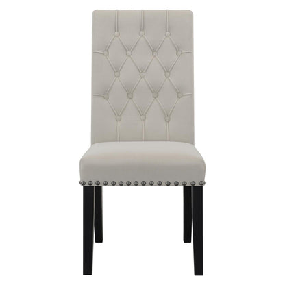 Alana Upholstered Tufted Side Chairs with Nailhead Trim (Set of 2) 115182