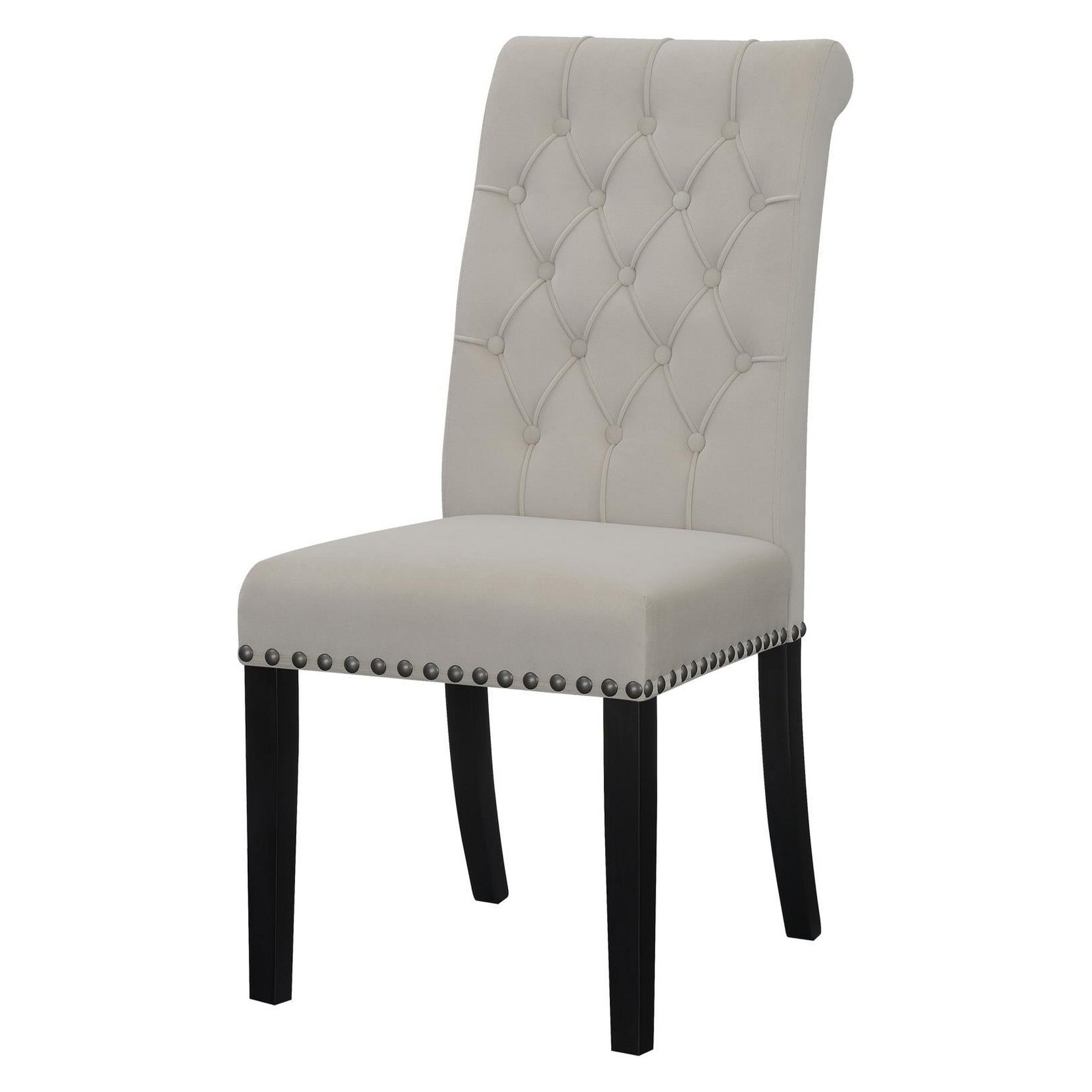 Alana Upholstered Tufted Side Chairs with Nailhead Trim (Set of 2) 115182