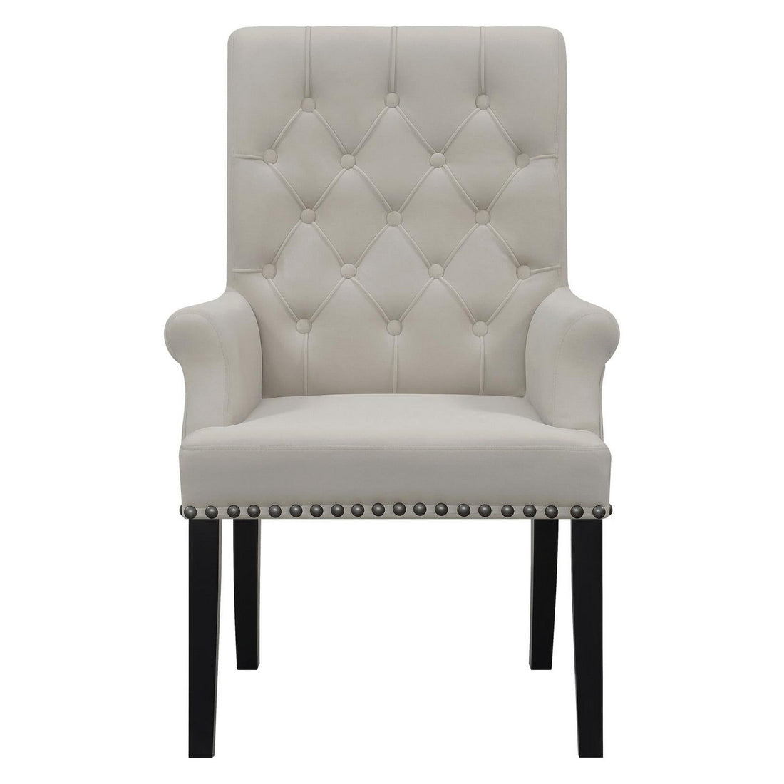 Alana Upholstered Tufted Arm Chair with Nailhead Trim 115183