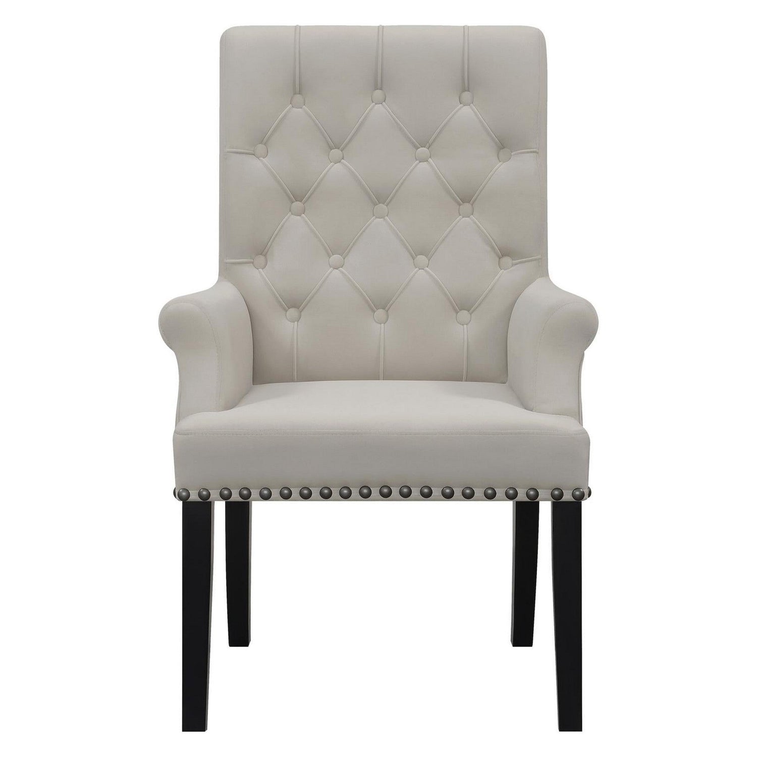 Alana Upholstered Tufted Arm Chair with Nailhead Trim 115183