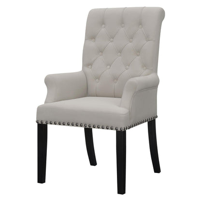 Alana Upholstered Tufted Arm Chair with Nailhead Trim 115183