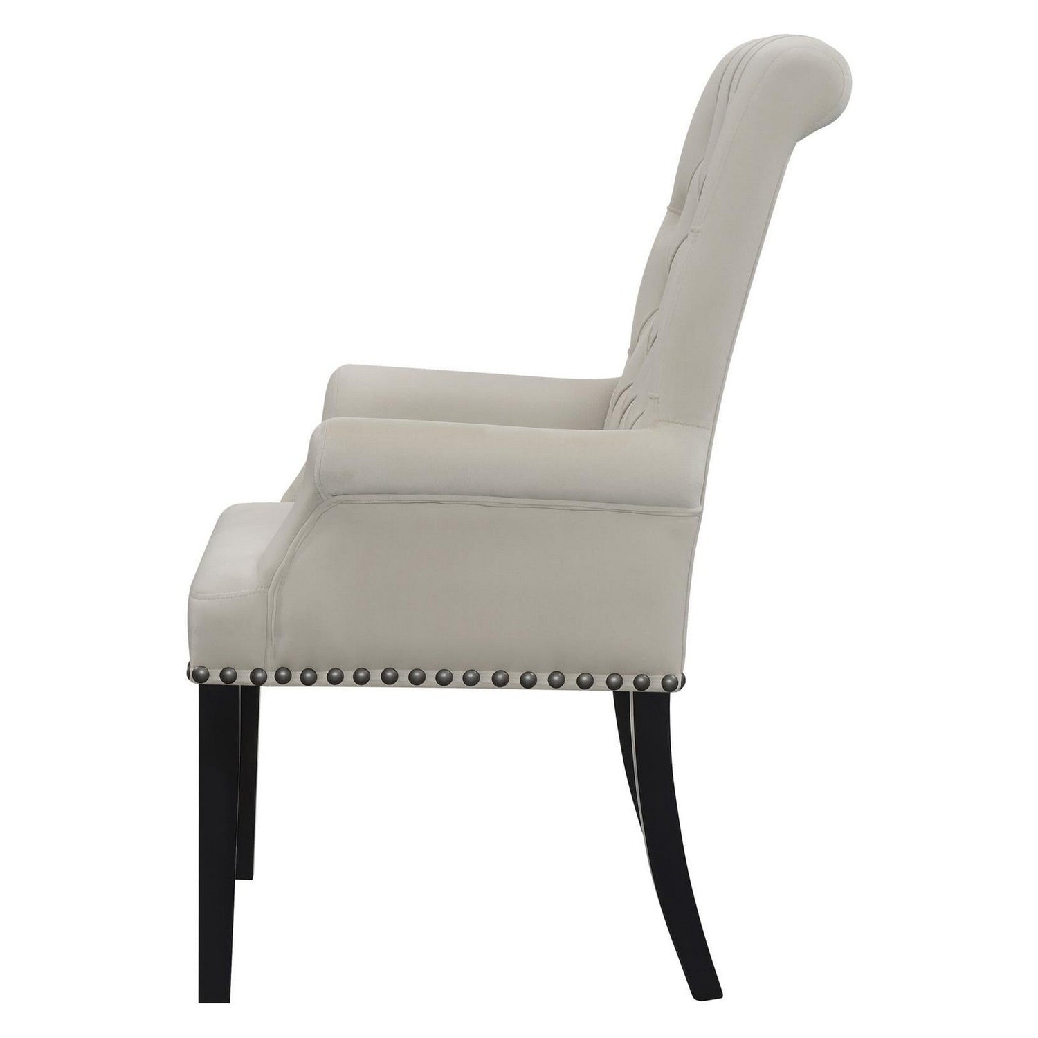 Alana Upholstered Tufted Arm Chair with Nailhead Trim 115183