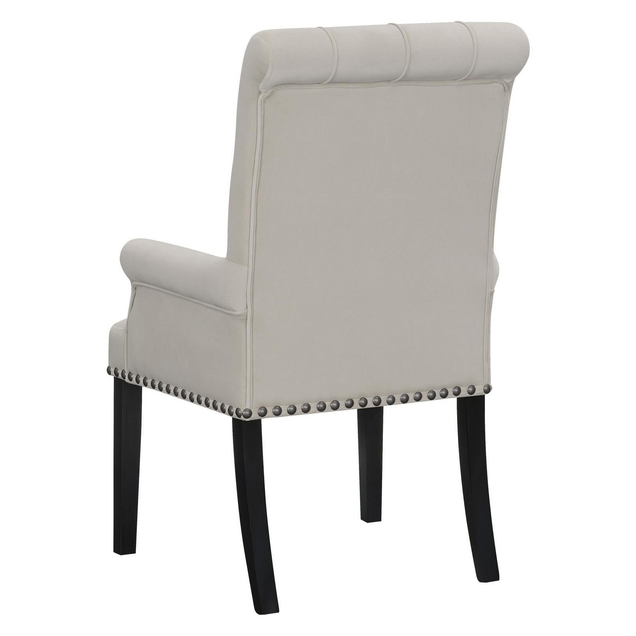 Alana Upholstered Tufted Arm Chair with Nailhead Trim 115183