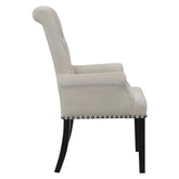 Alana Upholstered Tufted Arm Chair with Nailhead Trim 115183