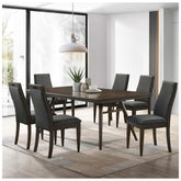 Wes 5-piece Rectangular Dining Set Grey and Dark Walnut 115271-S5