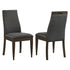 Wes Upholstered Side Chair (Set of 2) Grey and Dark Walnut 115272