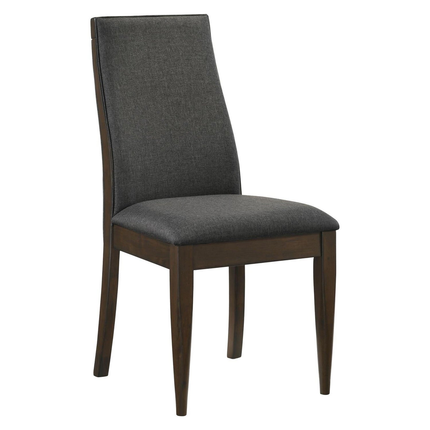 Wes Upholstered Side Chair (Set of 2) Grey and Dark Walnut 115272