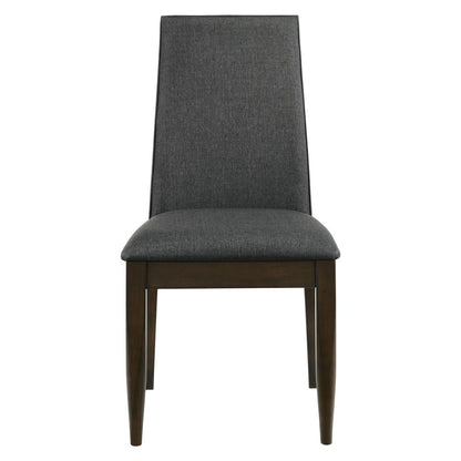 Wes Upholstered Side Chair (Set of 2) Grey and Dark Walnut 115272