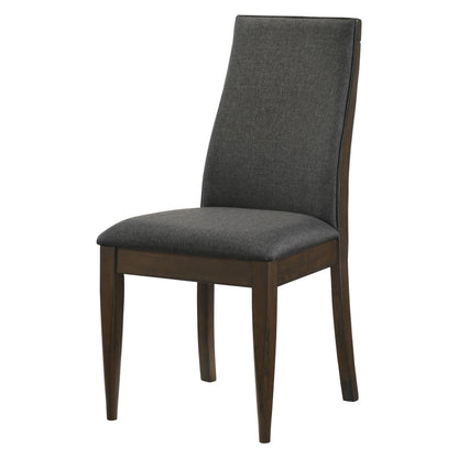 Wes Upholstered Side Chair (Set of 2) Grey and Dark Walnut 115272