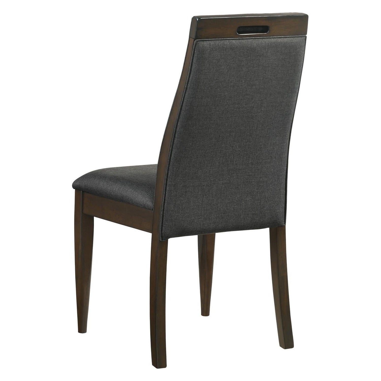 Wes Upholstered Side Chair (Set of 2) Grey and Dark Walnut 115272