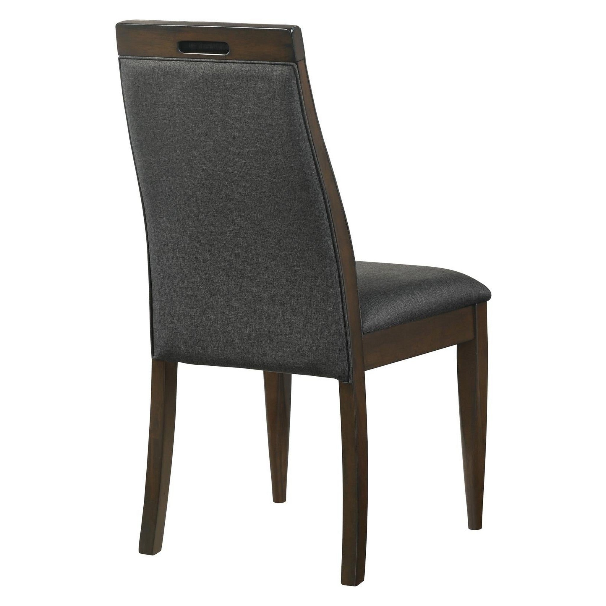 Wes Upholstered Side Chair (Set of 2) Grey and Dark Walnut 115272