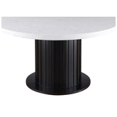 Sherry Round Dining Table Rustic Espresso and White 115490