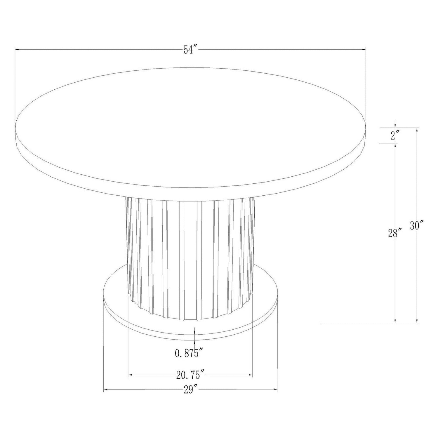 Sherry Round Dining Table Rustic Espresso and White 115490