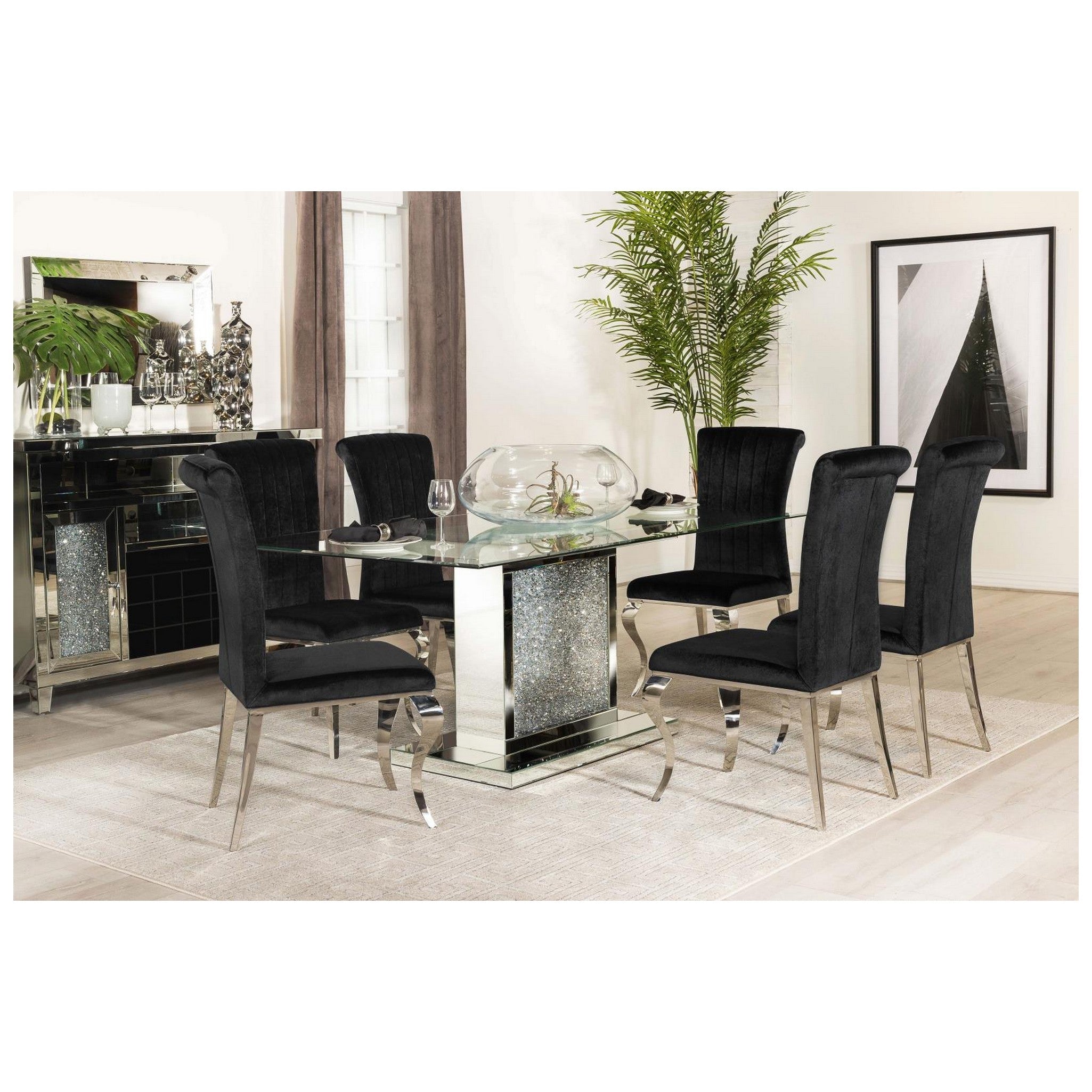 5 piece pedestal online dining set