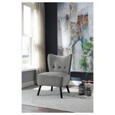 ACCENT CHAIR, GRAY VELVET 1166GY-1