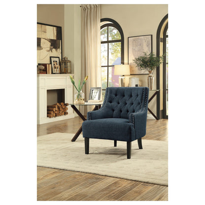 ACCENT CHAIR, INDIGO 100% POLYESTER 1194IN