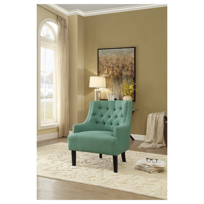 ACCENT CHAIR, TEAL 100% POLYESTER 1194TL