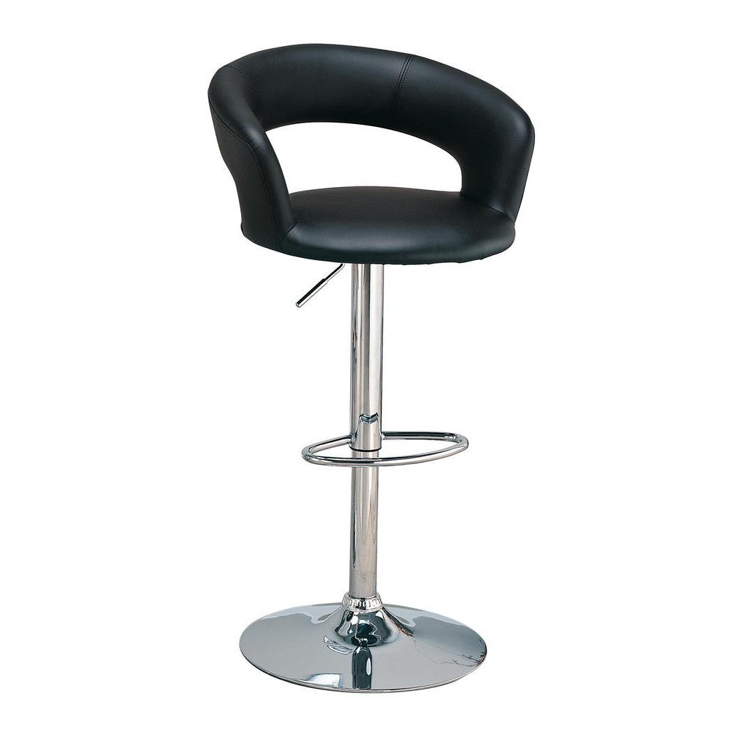 Barraza 29&quot; Adjustable Height Bar Stool Black and Chrome 120346