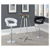 Barraza 29" Adjustable Height Bar Stool Black and Chrome 120346