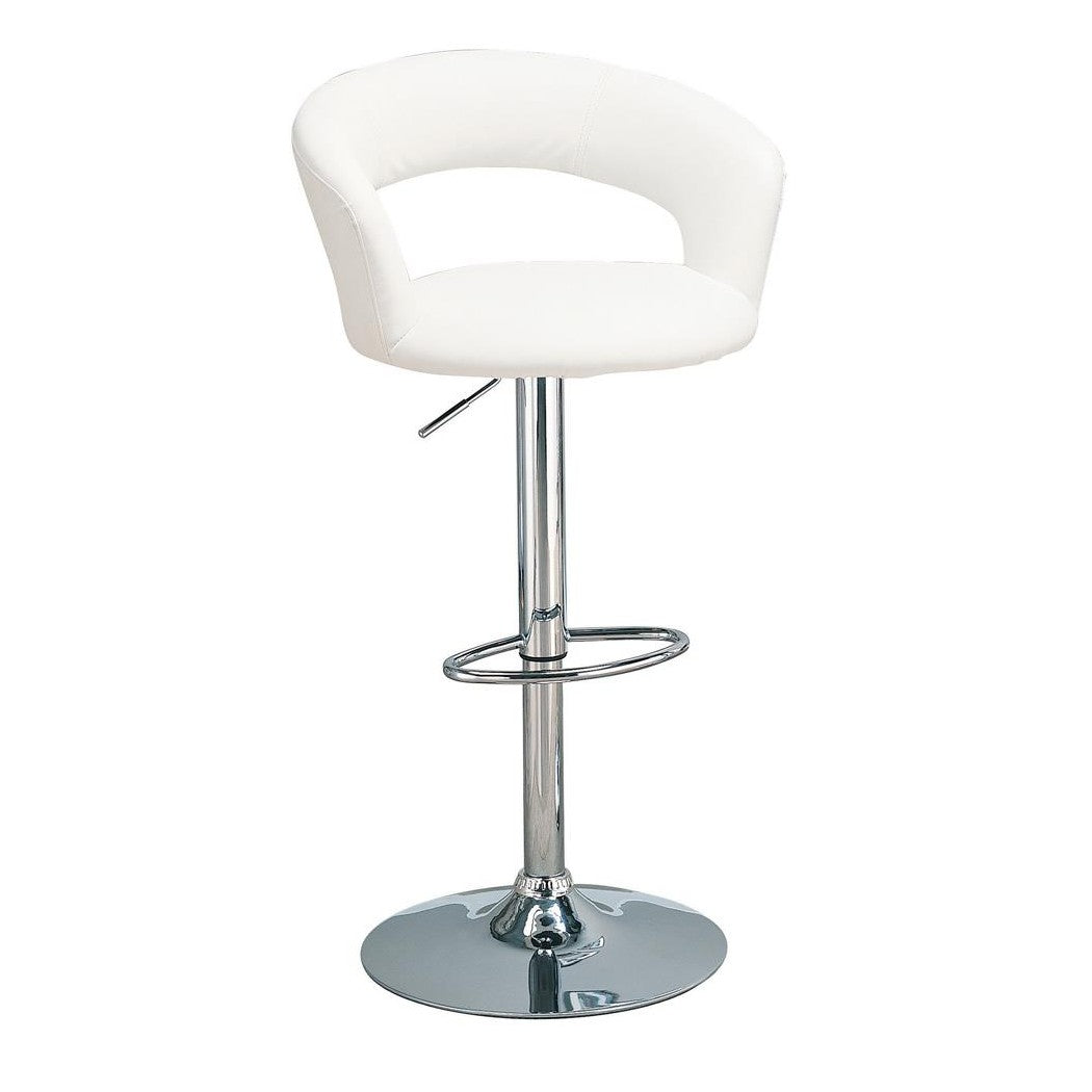 Barraza 29&quot; Adjustable Height Bar Stool White and Chrome 120347