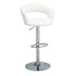 Barraza 29" Adjustable Height Bar Stool White and Chrome 120347