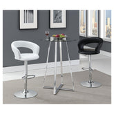 Barraza 29" Adjustable Height Bar Stool White and Chrome 120347