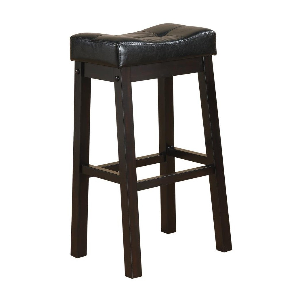 Donald Upholstered Bar Stools Black and Cappuccino (Set of 2) 120520