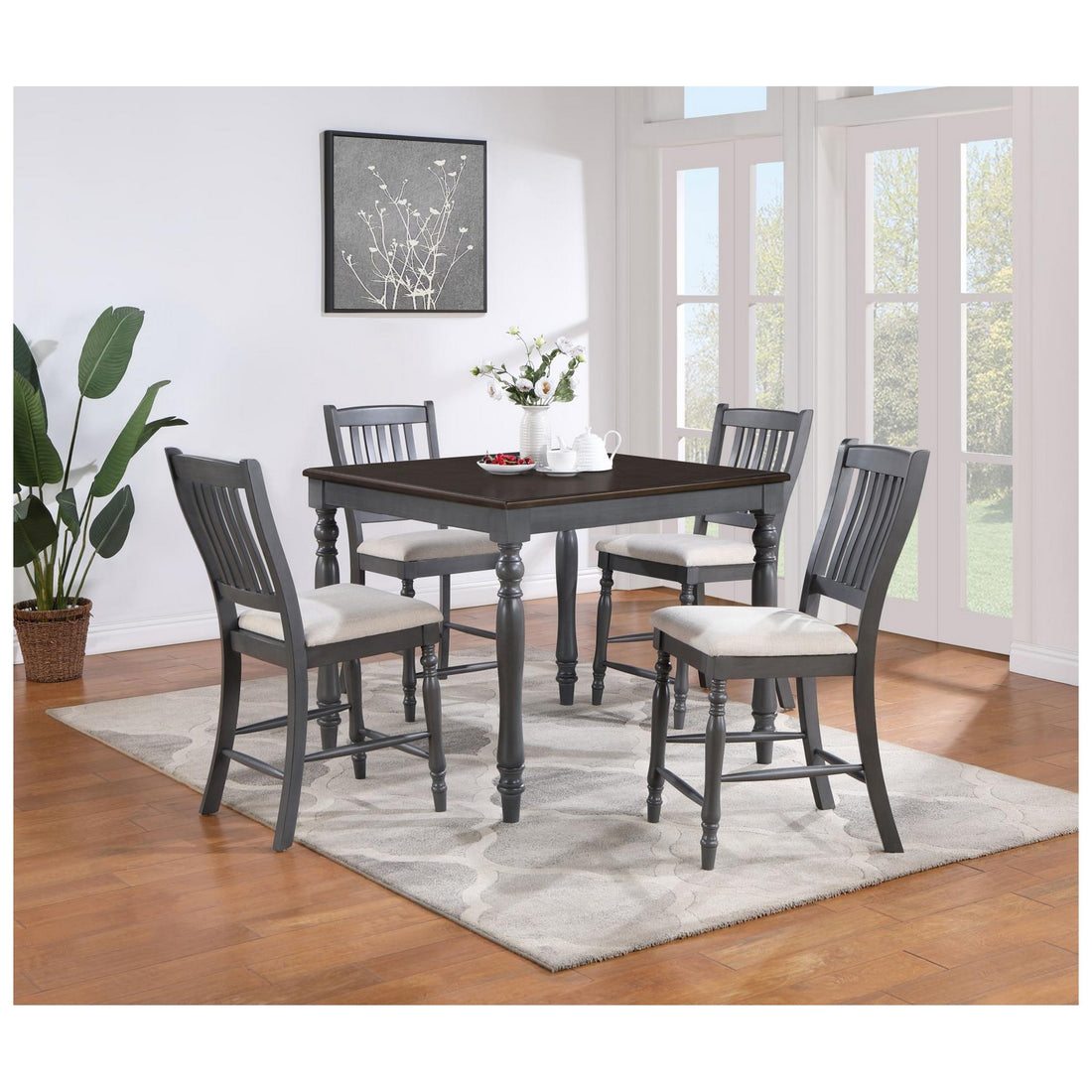 Coaster 5 Pc Counter Ht Dining Set