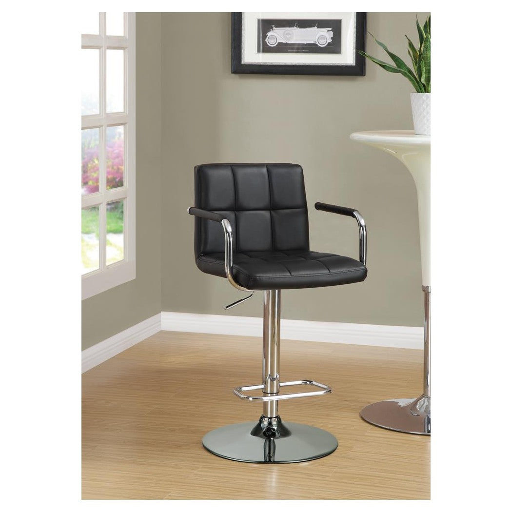 Palomar Adjustable Height Bar Stool Black and Chrome 121095